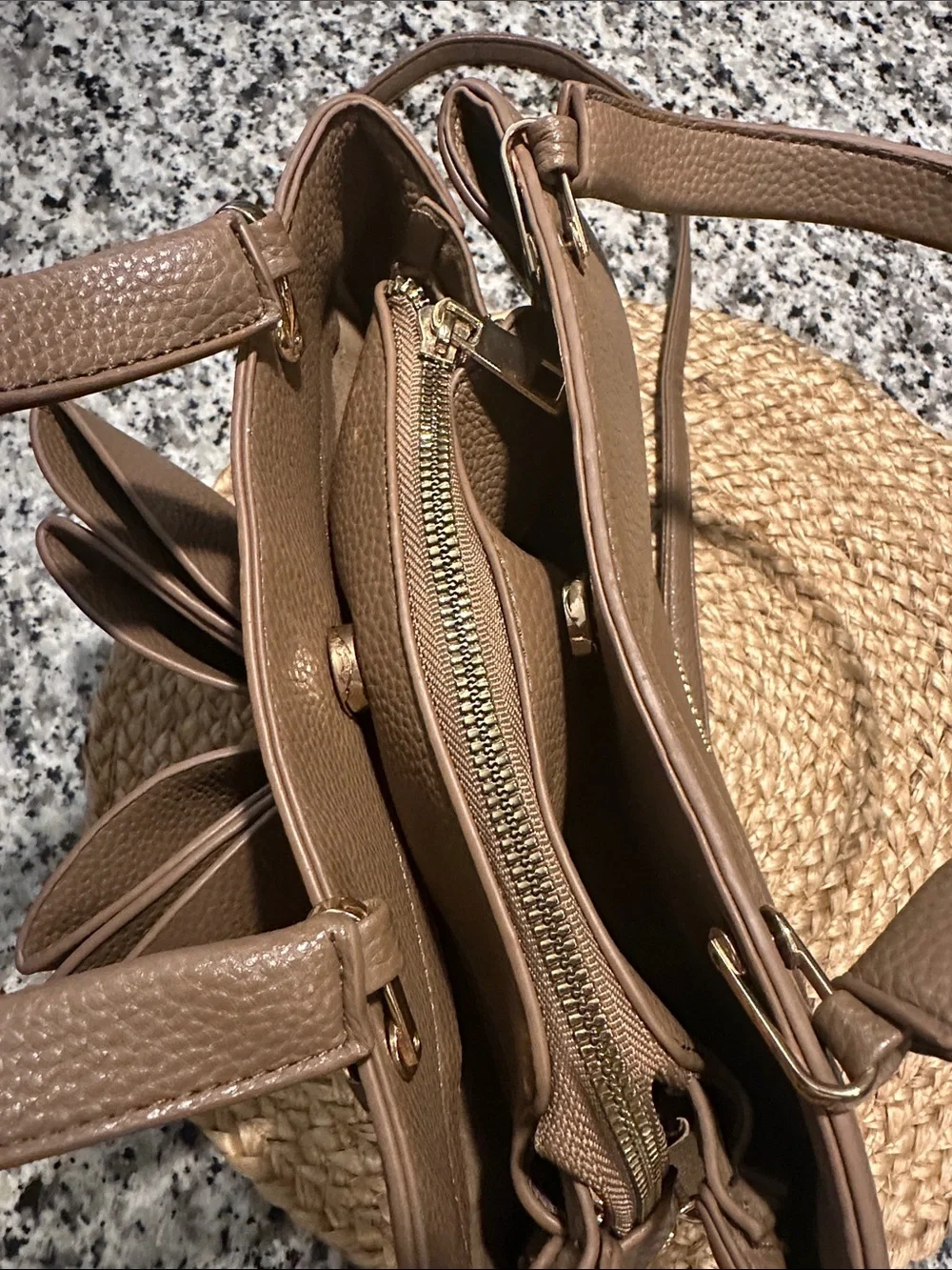 Like Dreams Jenna Bow Triple Compartment Beige